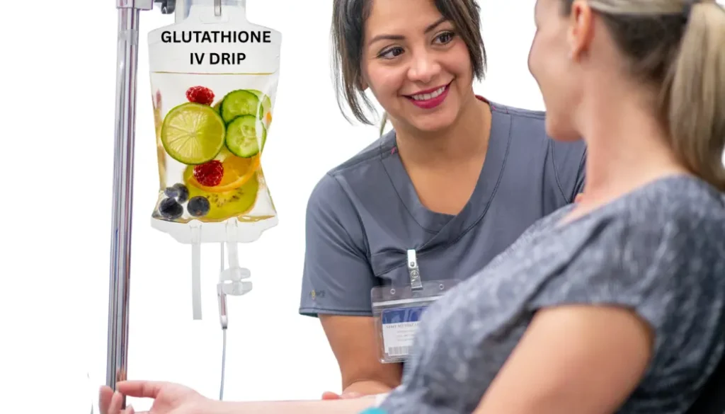 “Glutathione IV skin brightening treatment at a premium aesthetic clinic in Vashi Navi Mumbai for glowing, even-toned skin.